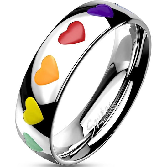 Heart Rainbow Silver