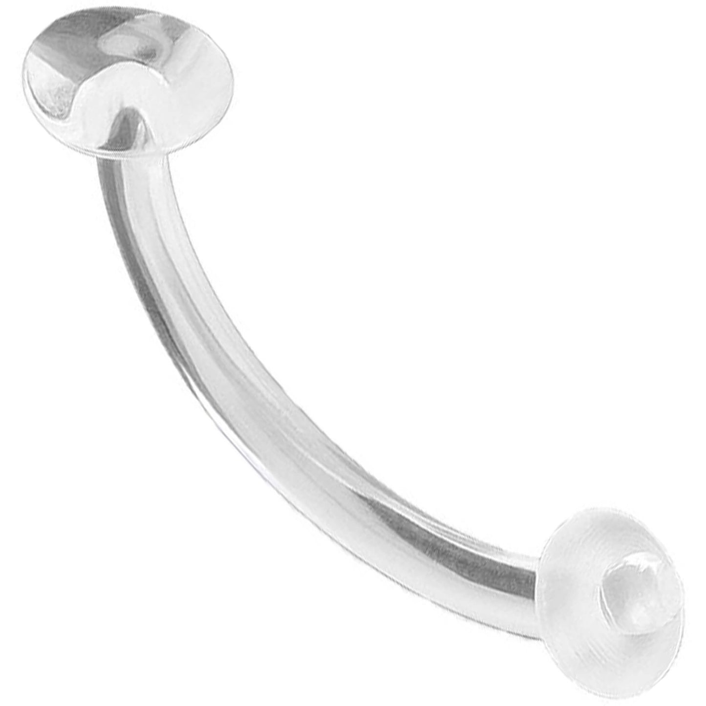 Curved Barbell Retainer Transparent