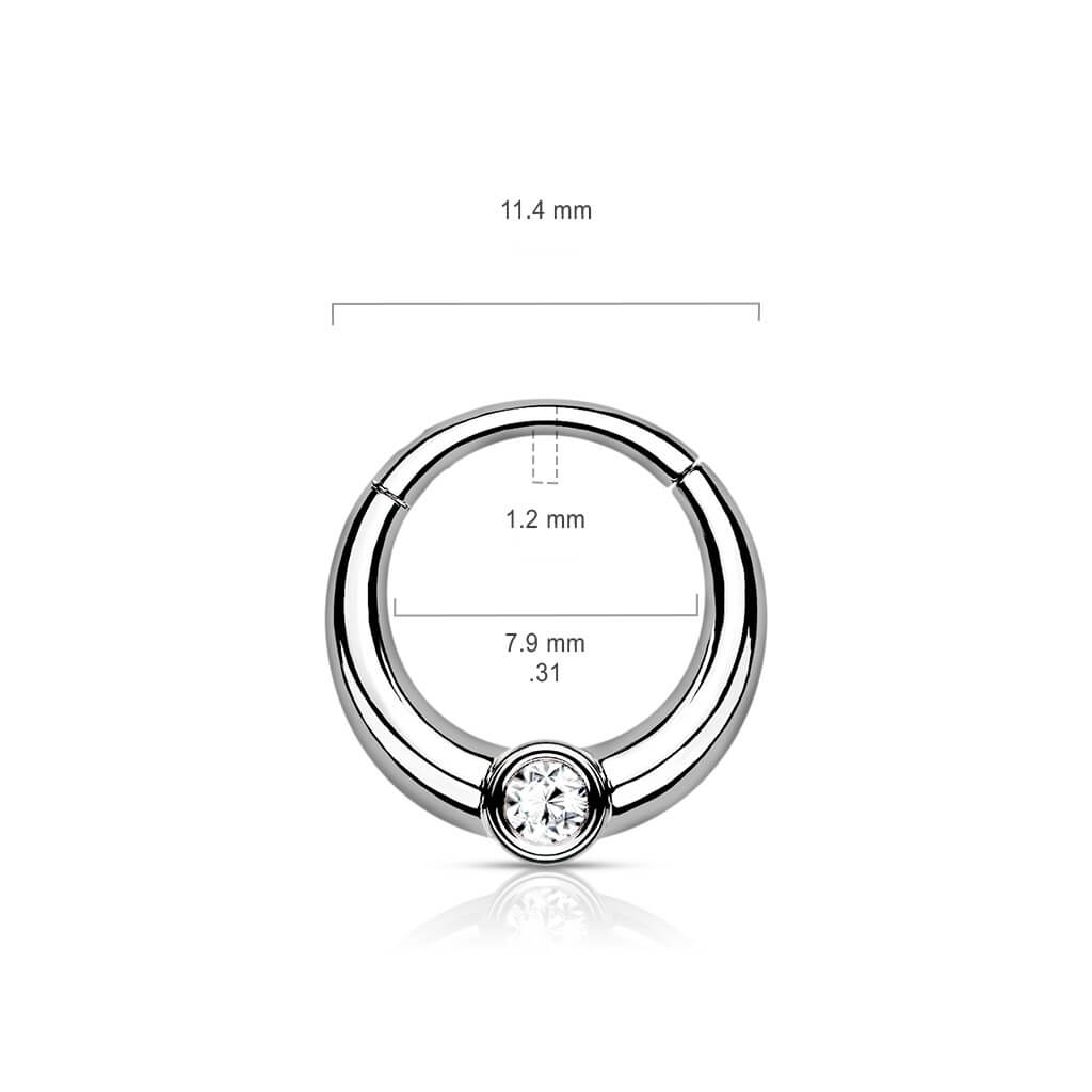 Anillo Circonita Redonda Clicker