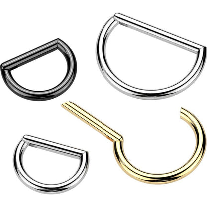 Titanio Anello Piercing  oro argento nero Segment