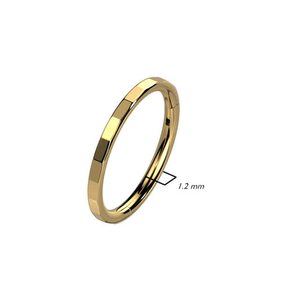 Titanio Anillo Facetas Clicker