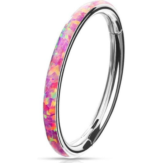 Titanium Ring Opal Clicker