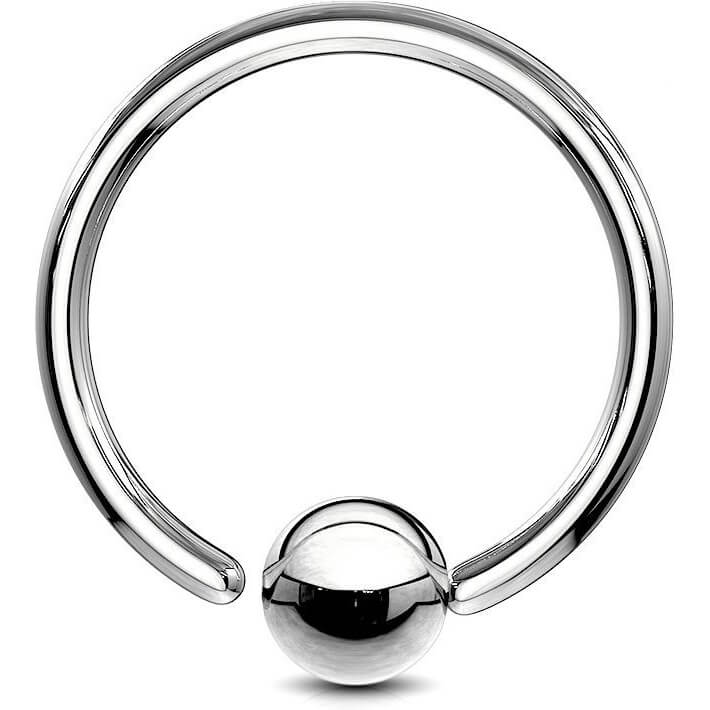 Anillo Bola Plata Flexible