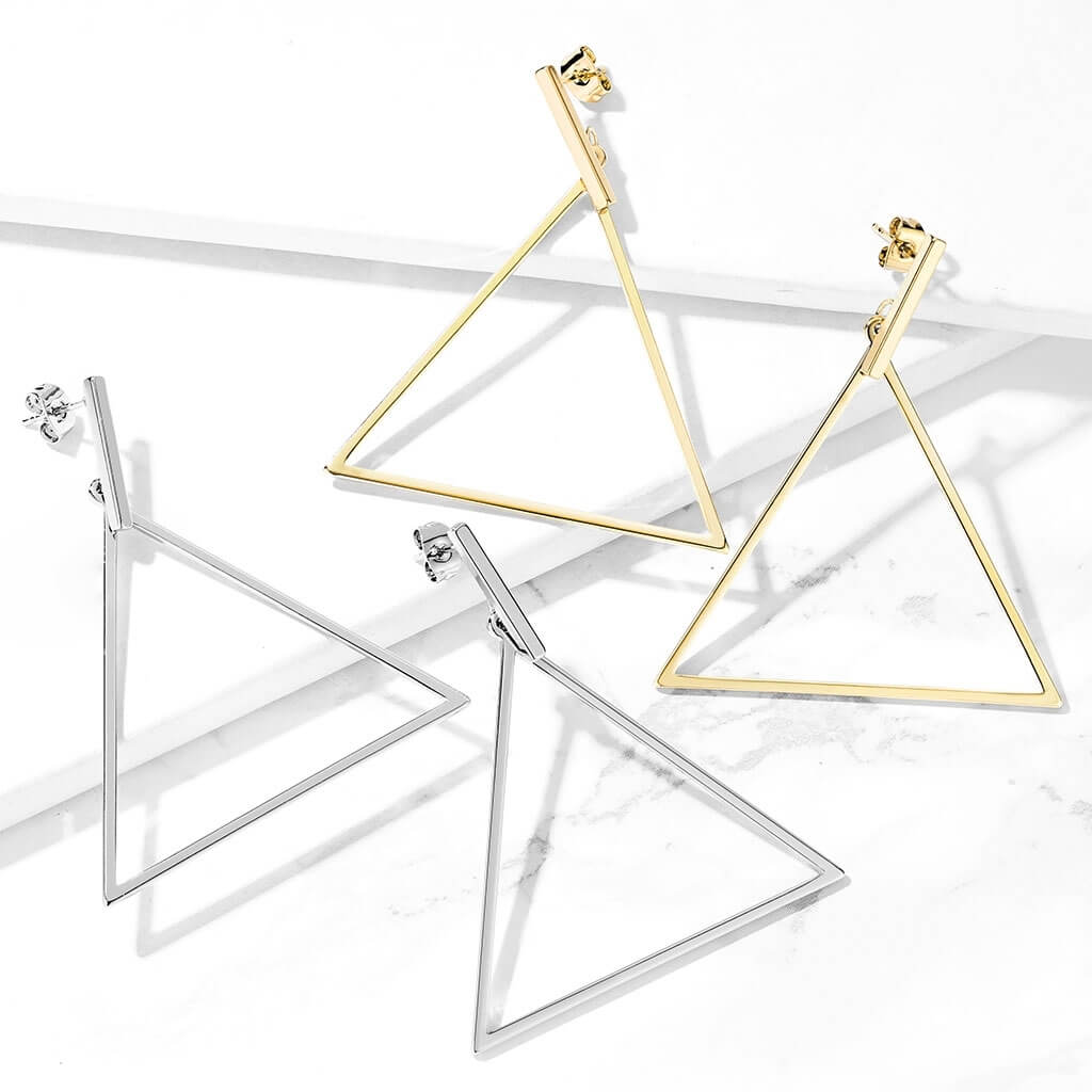 Bouton d'Oreille Pendentif Triangle