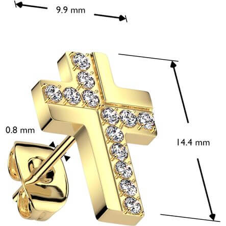 Boucle d'Oreille zircone croisée