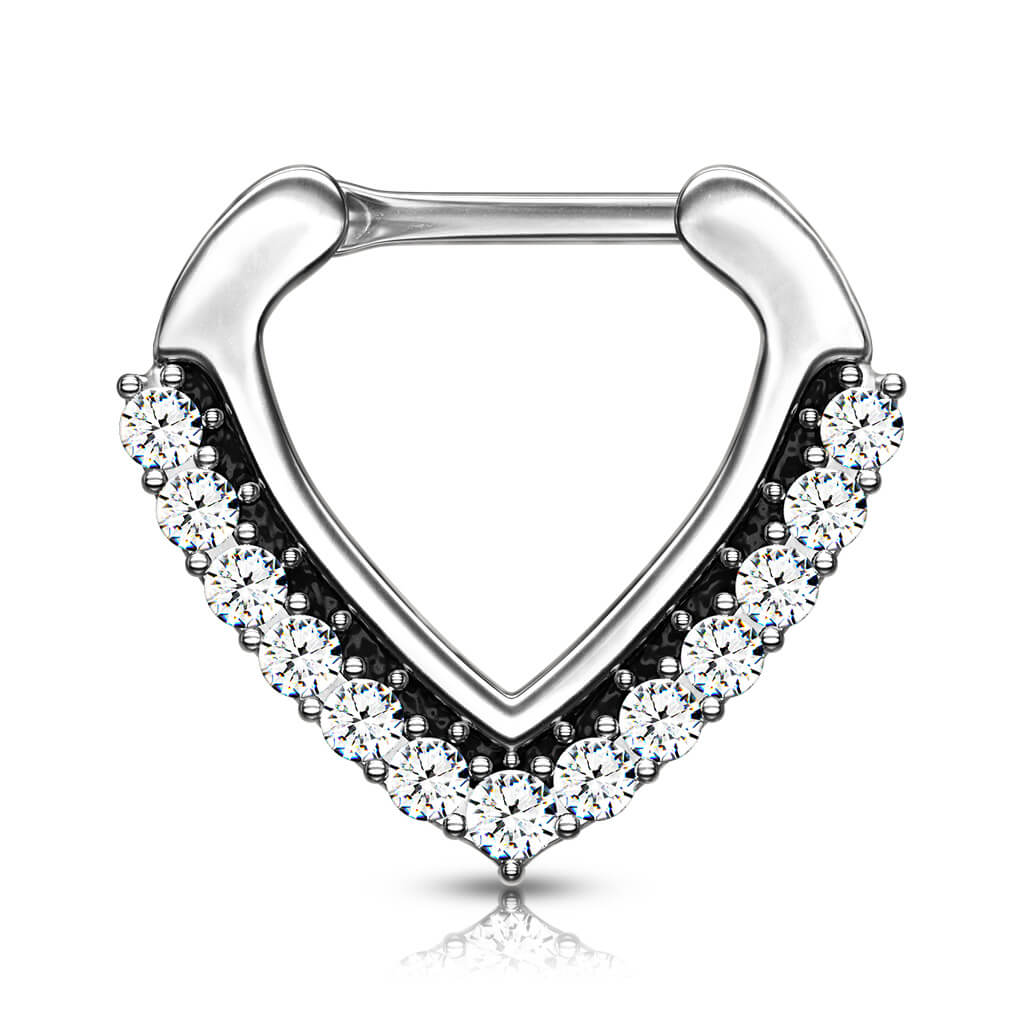 Septum Piercing Clicker Triangle Zirconia Clicker