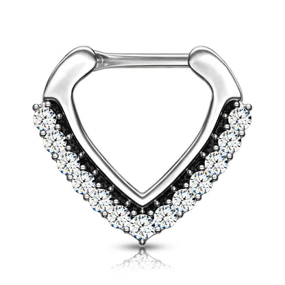 Septum Piercing Clicker Triangle Zirconia Clicker