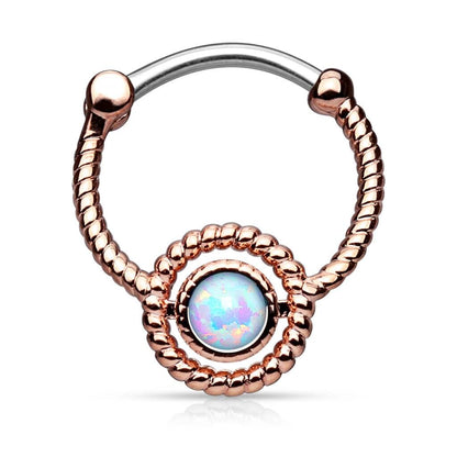 Septum Piercing Clicker Opal Clicker