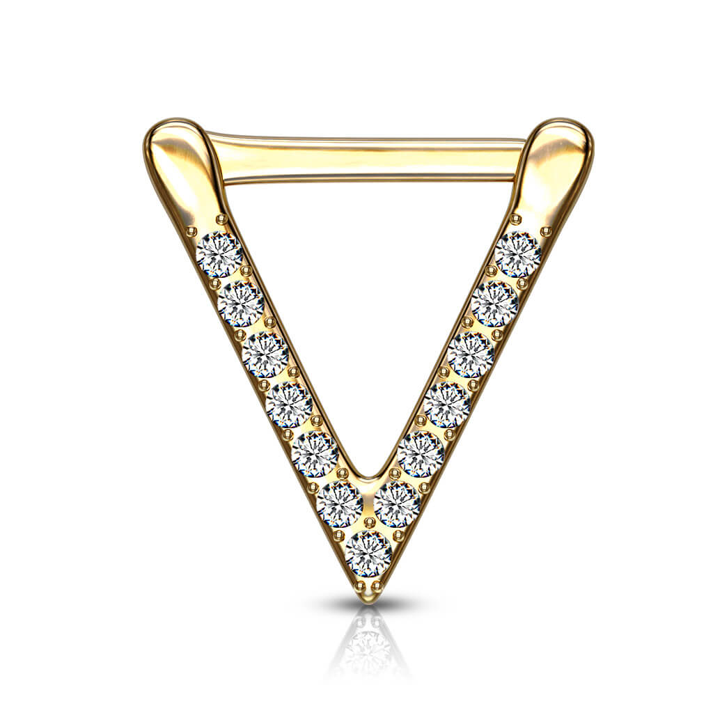 Septum Piercing Clicker Triangle Zirconia Clicker