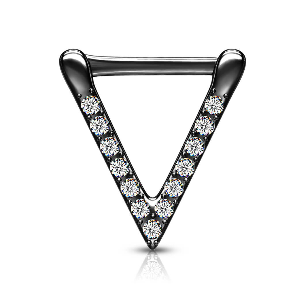 Septum Piercing Clicker Triangle Zirconia Clicker