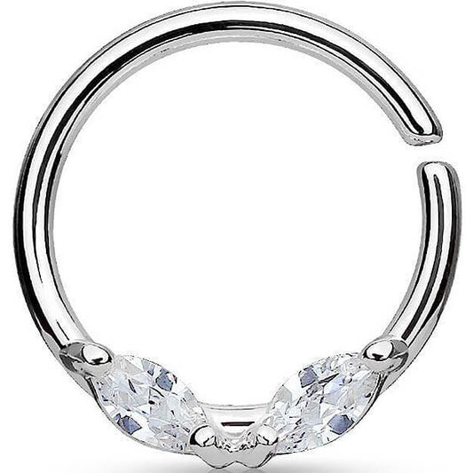 Ring Marquise Schliff Zirkonia Biegbar