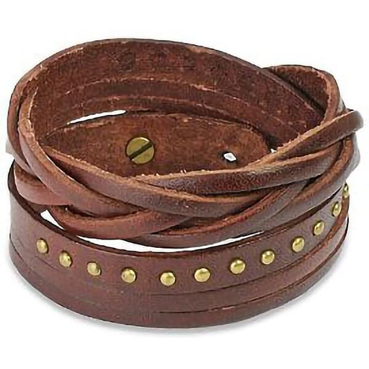 Bracelet Marron Rivets