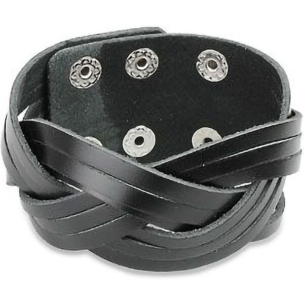 Bracelet Noir Tressé