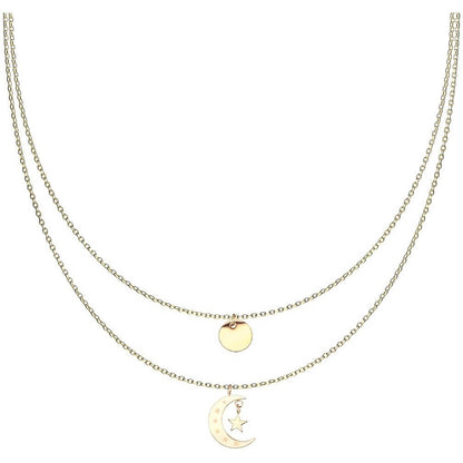 Collier Étoile Lune Rond Superposé