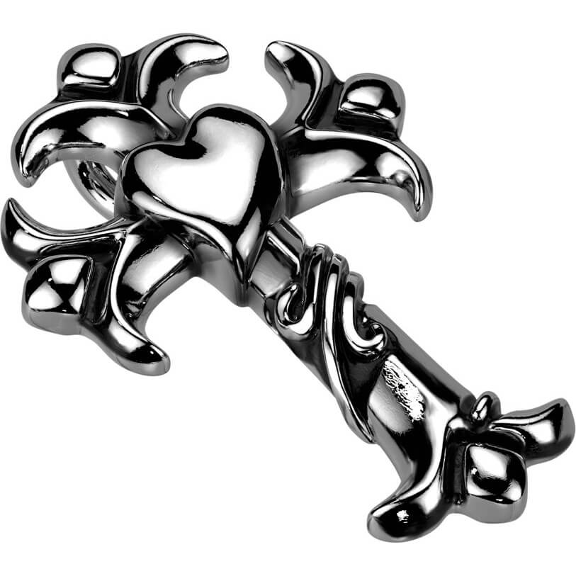 Cross Heart Silver