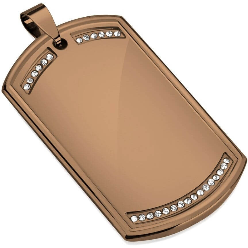 Dog Tag Zirconia Brown