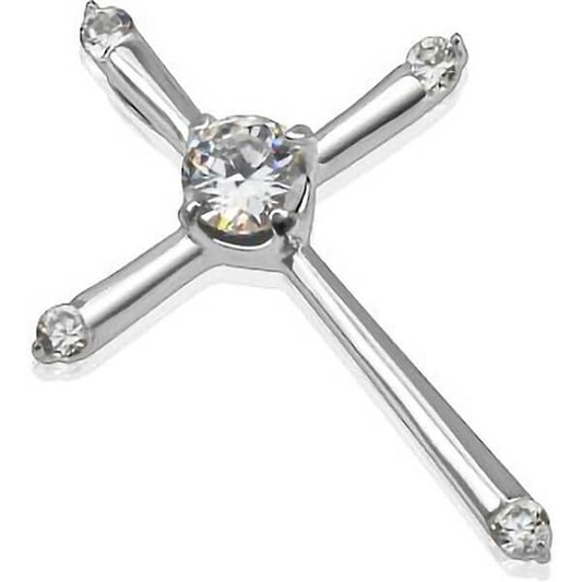 Cross Zirconia Silver