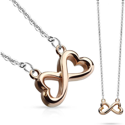 Collier Double Cœur Infini