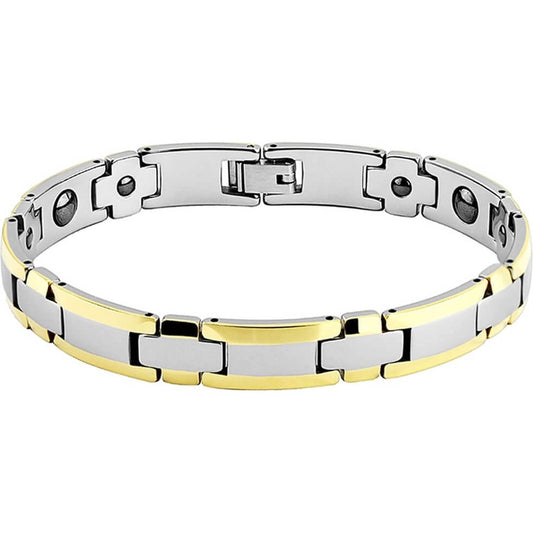 Bracciale a maglie oro e argento