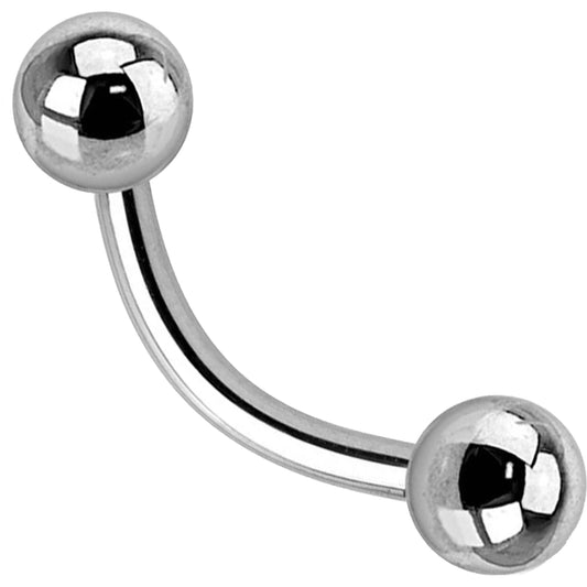 Titanium Eyebrow Piercing Ball Silver