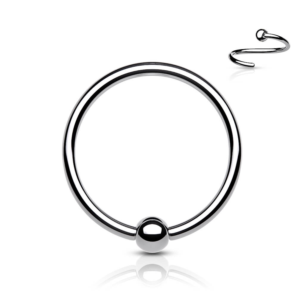 Titanium Ring Ball Bendable