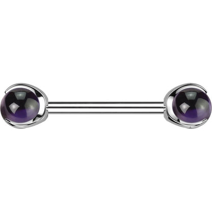 Nipple Piercing Semi-Precious Stone Internally Threaded