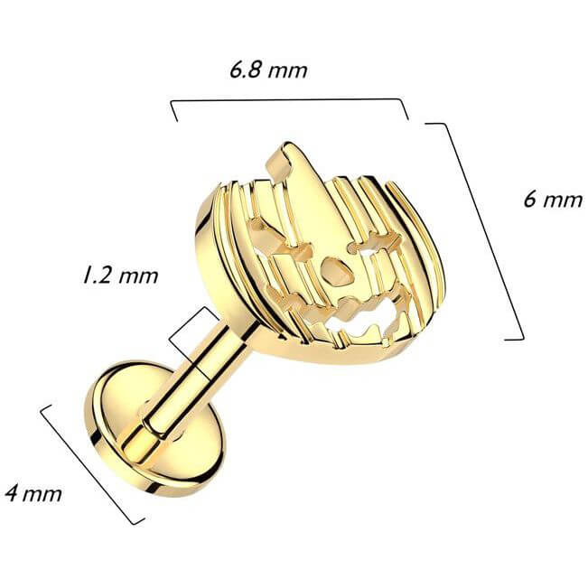 Tytan labret jack-o-lantern gwint wewnętrzny