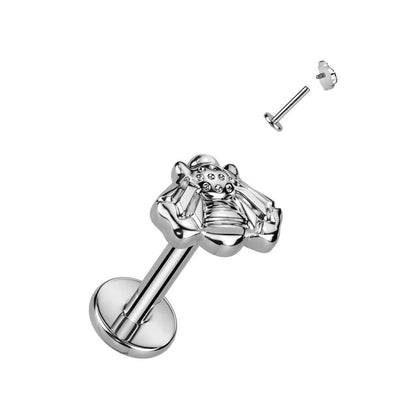 Titane Labret Abeille Filetage Interne