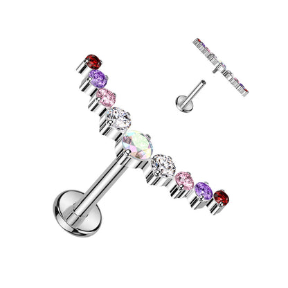 Titan Labret 9 Zirkonia Innengewinde