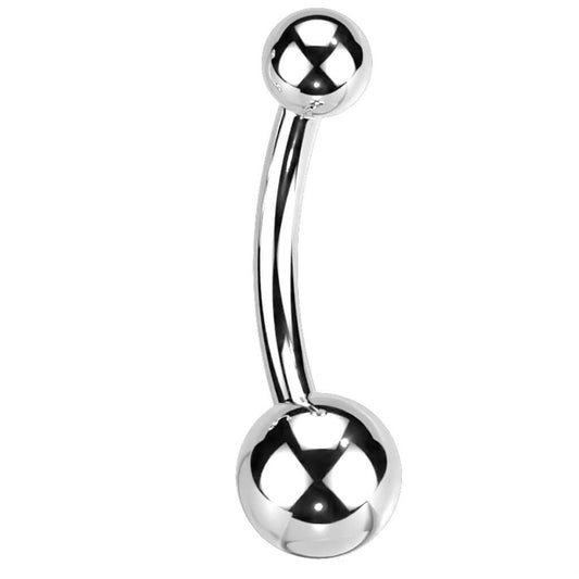 Titanium Belly Button Piercing Ball Silver Internally Threaded