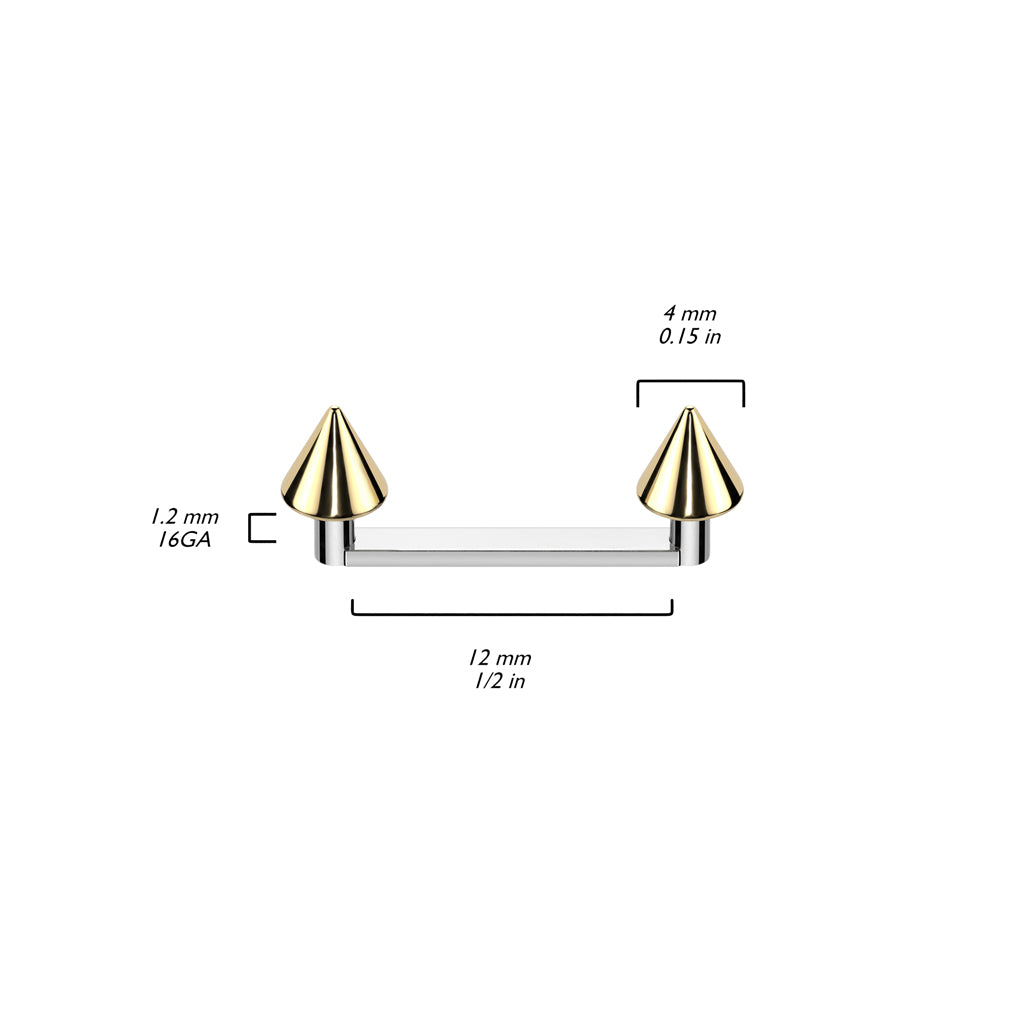 Barre de surface Pointe Plat Filetage Interne