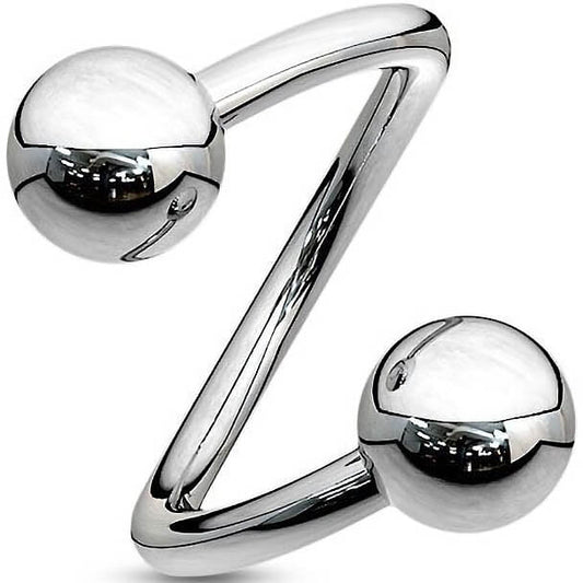 Horseshoe Ball Twist Silver