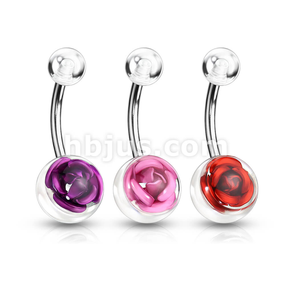 Piercing Nombril Rose