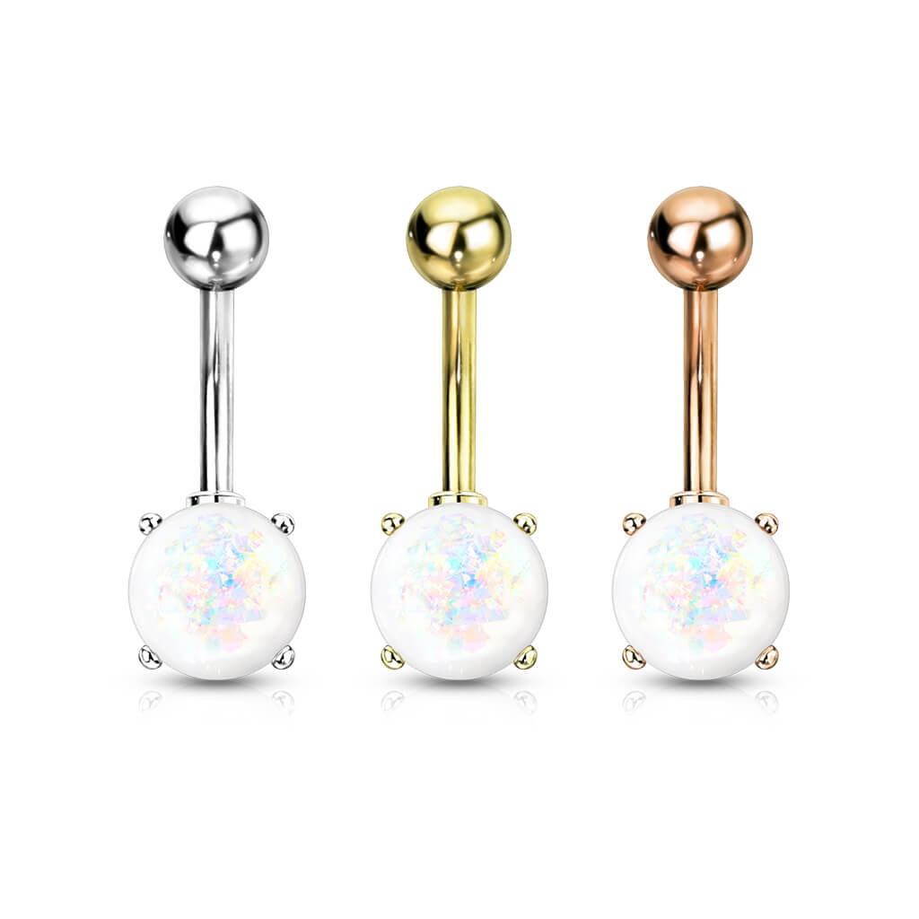 Belly Button Piercing Zirconia Round