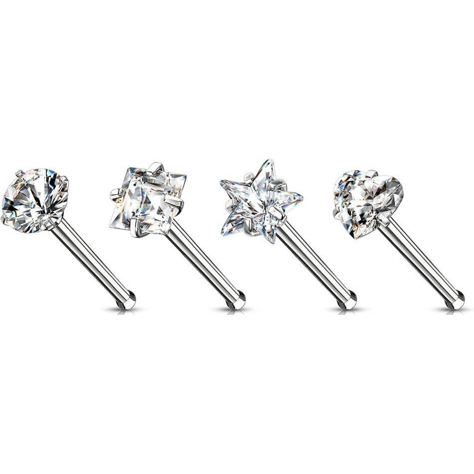 Nariz Stud Pack Circonita Plata