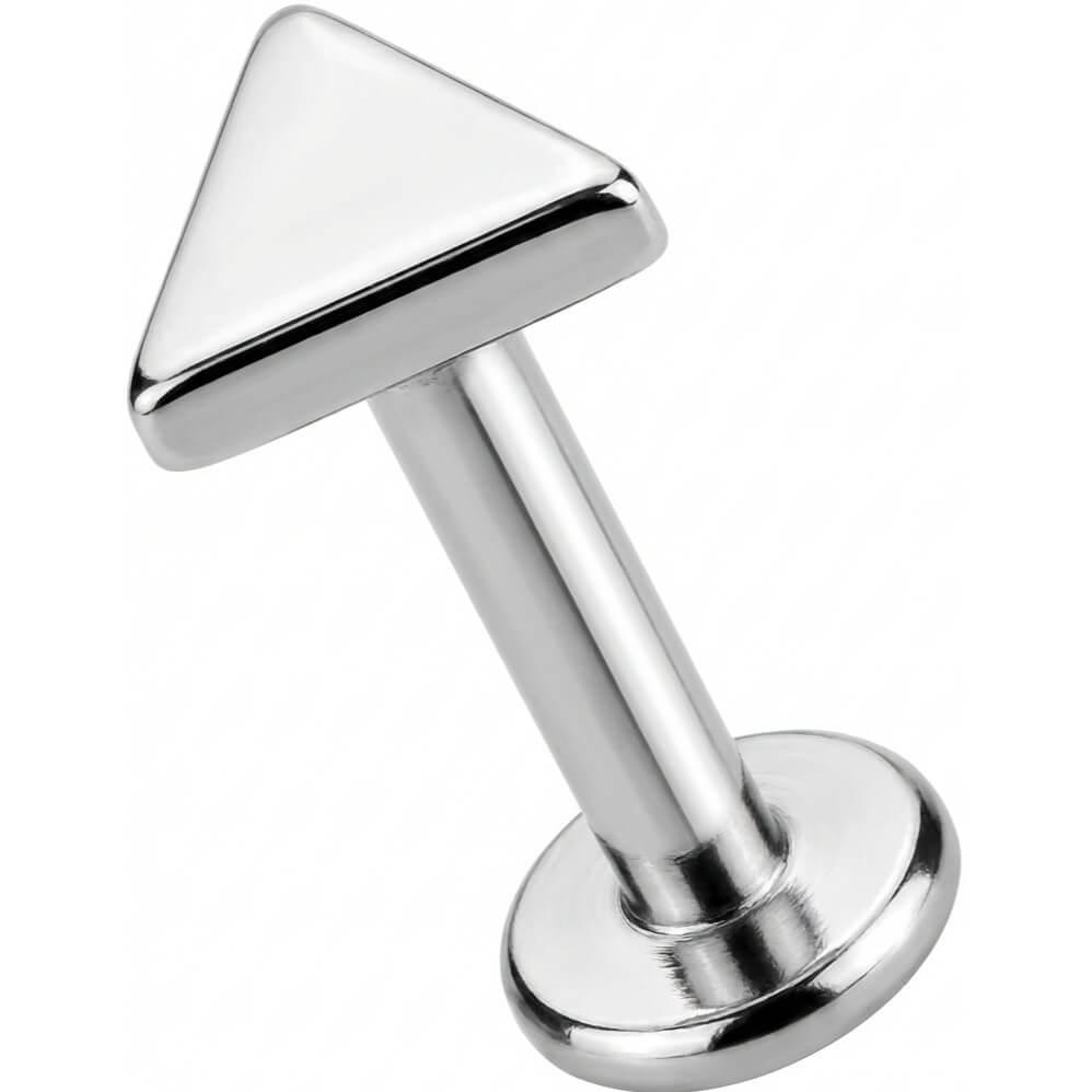 Titanium Labret Geometric Triangle Top Shape Internally Threaded