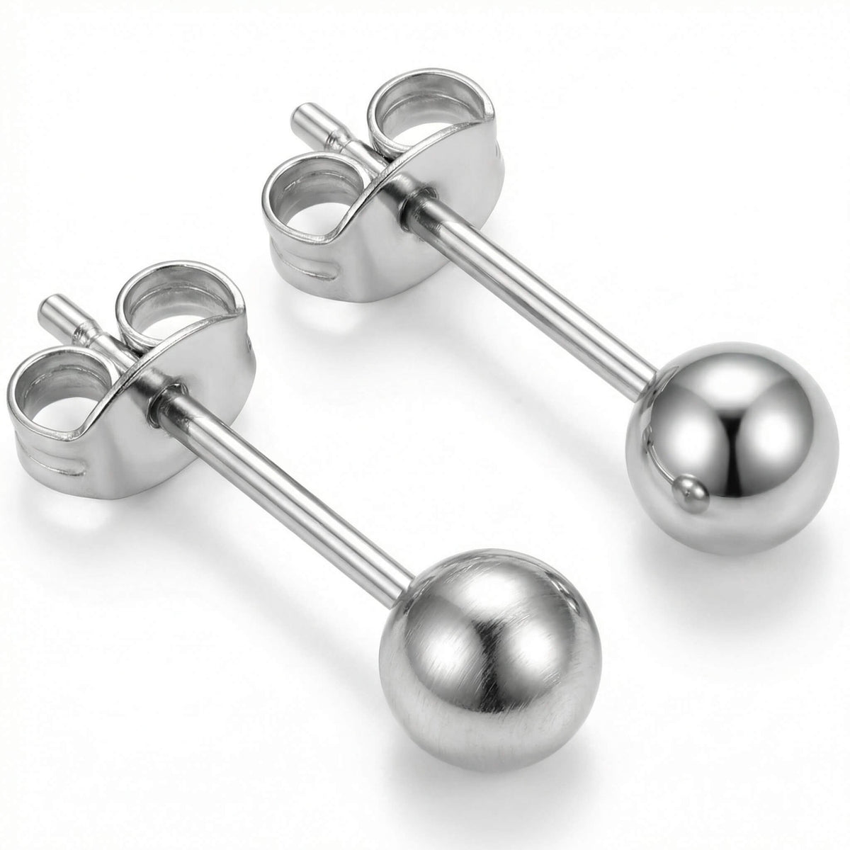 Titanium Earring Three Dimensional Sphere Shape