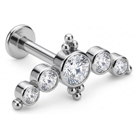 Titanium Labret top Internally Threaded