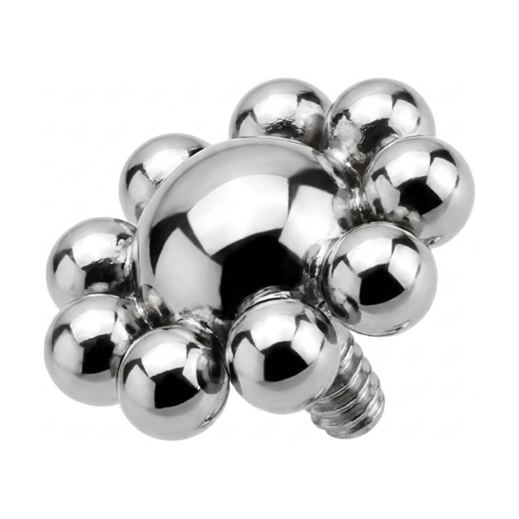 Titanium Top Bubble Flower Cluster Internally Threaded