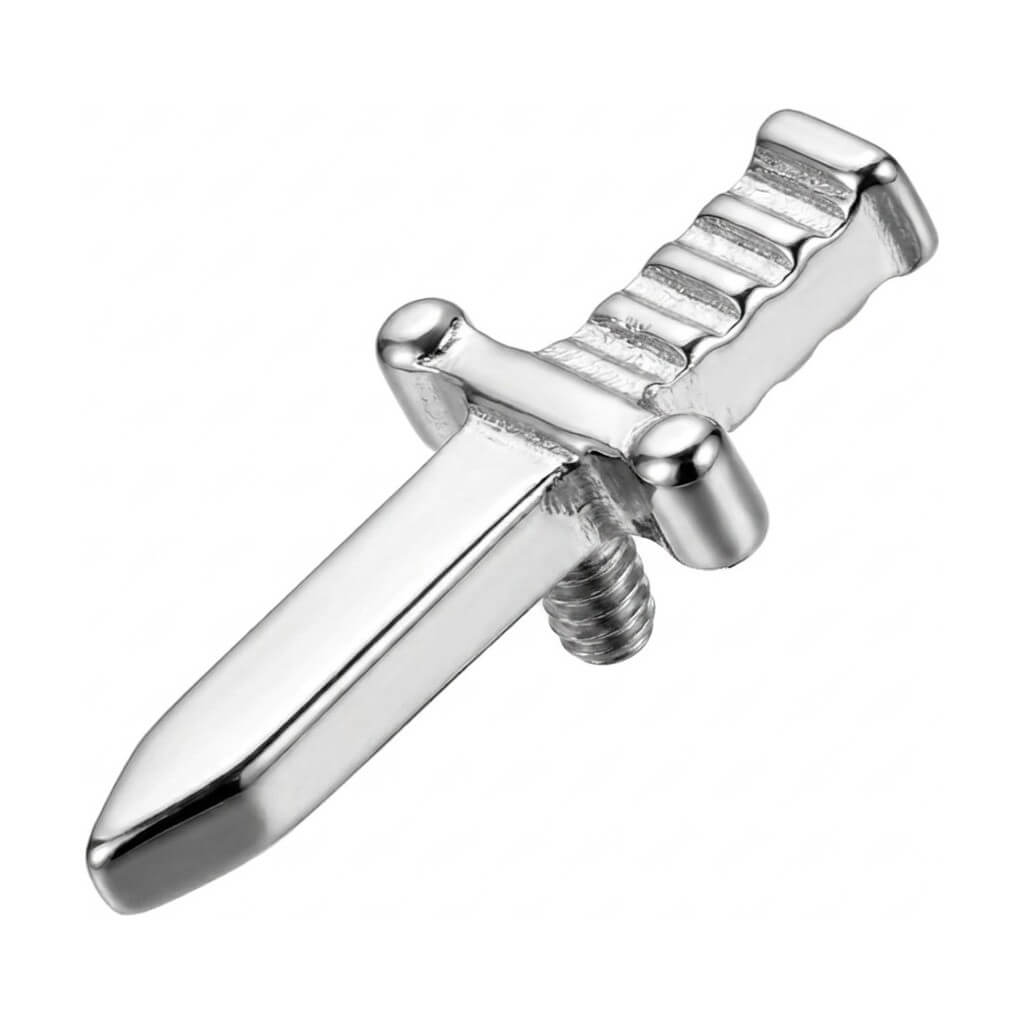 Titanium Top Dagger With Textured Grip Internally Threaded