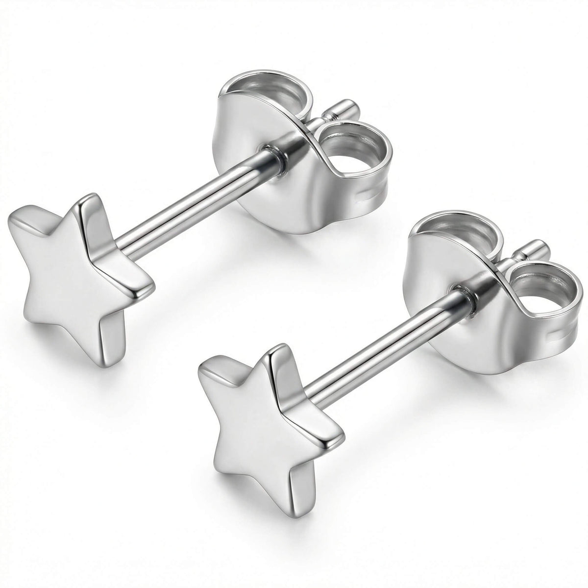 Titanium Earring Five Pointed Star