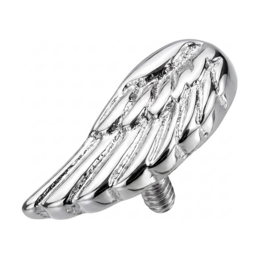 Titanium Top Feathered Angel Wing Internally Threaded