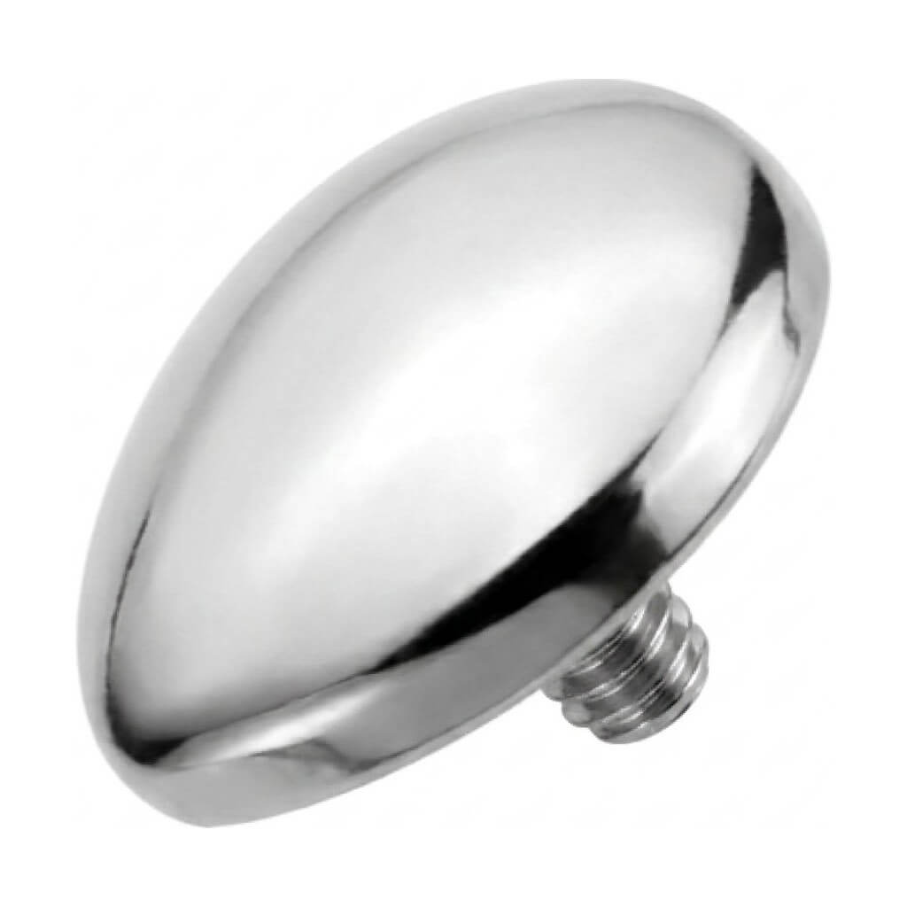 Titanium Top Oval Shaped Dome Internally Threaded