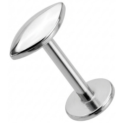 Titanium Labret Solid Marquise Shape Top Internally Threaded