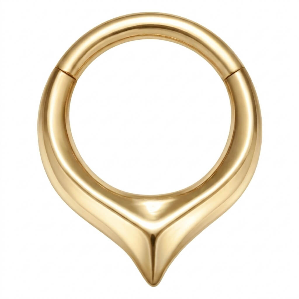 Titanium Ring Teardrop Clicker