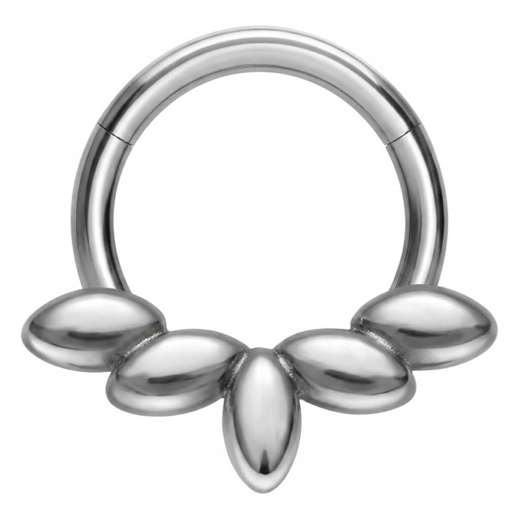 Titanium Ring 5 Marquise Fan Clicker
