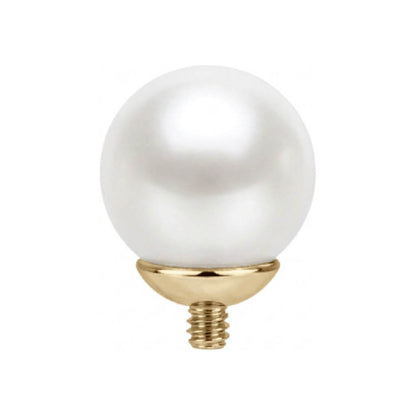 Titanium Top White Pearl Sphere Internally Threaded