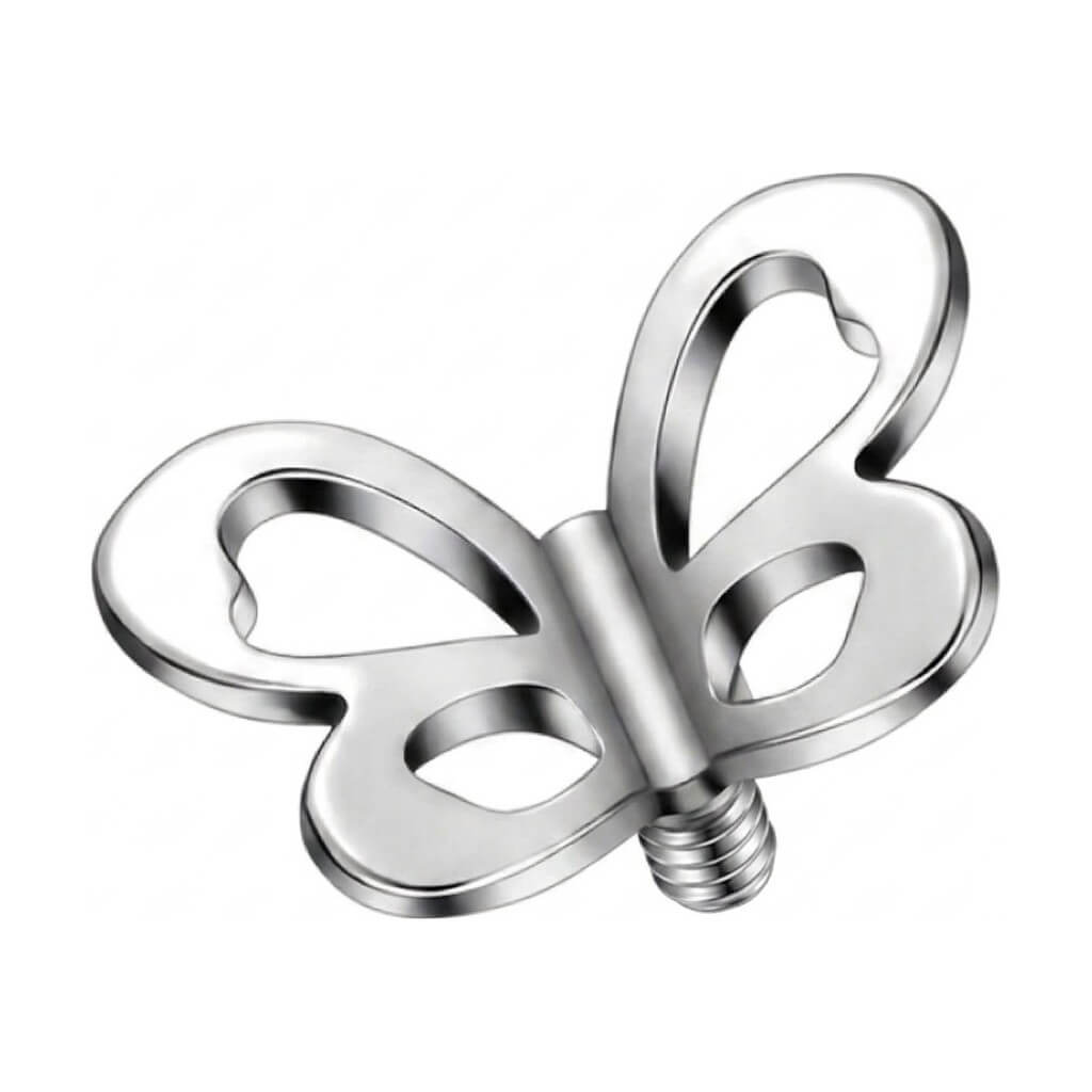 Titanium Top Open Wing Cut-Out Butterfly Internally Threaded
