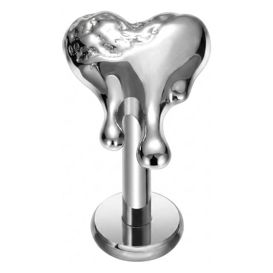 Titanium Labret Melting Heart Internally Threaded
