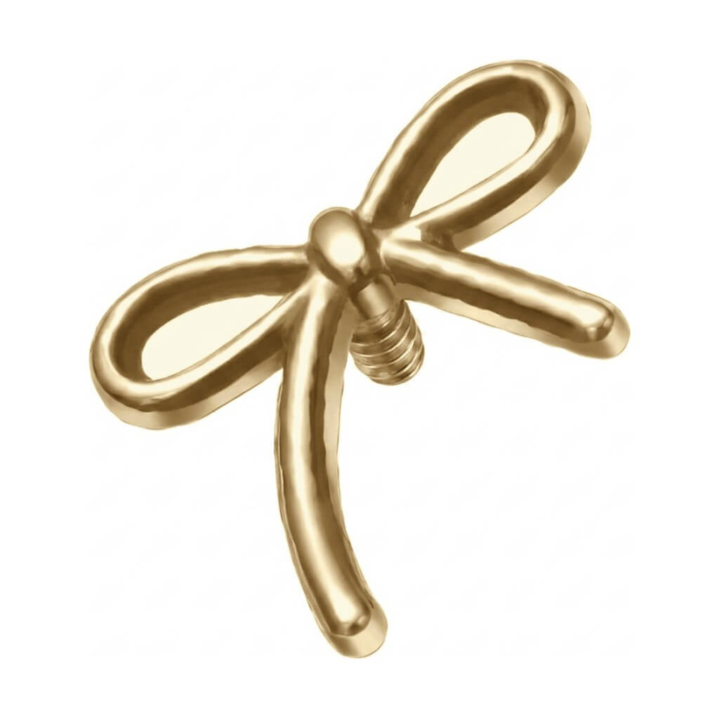 Titanium Top Tied Ribbon Bow Internally Threaded